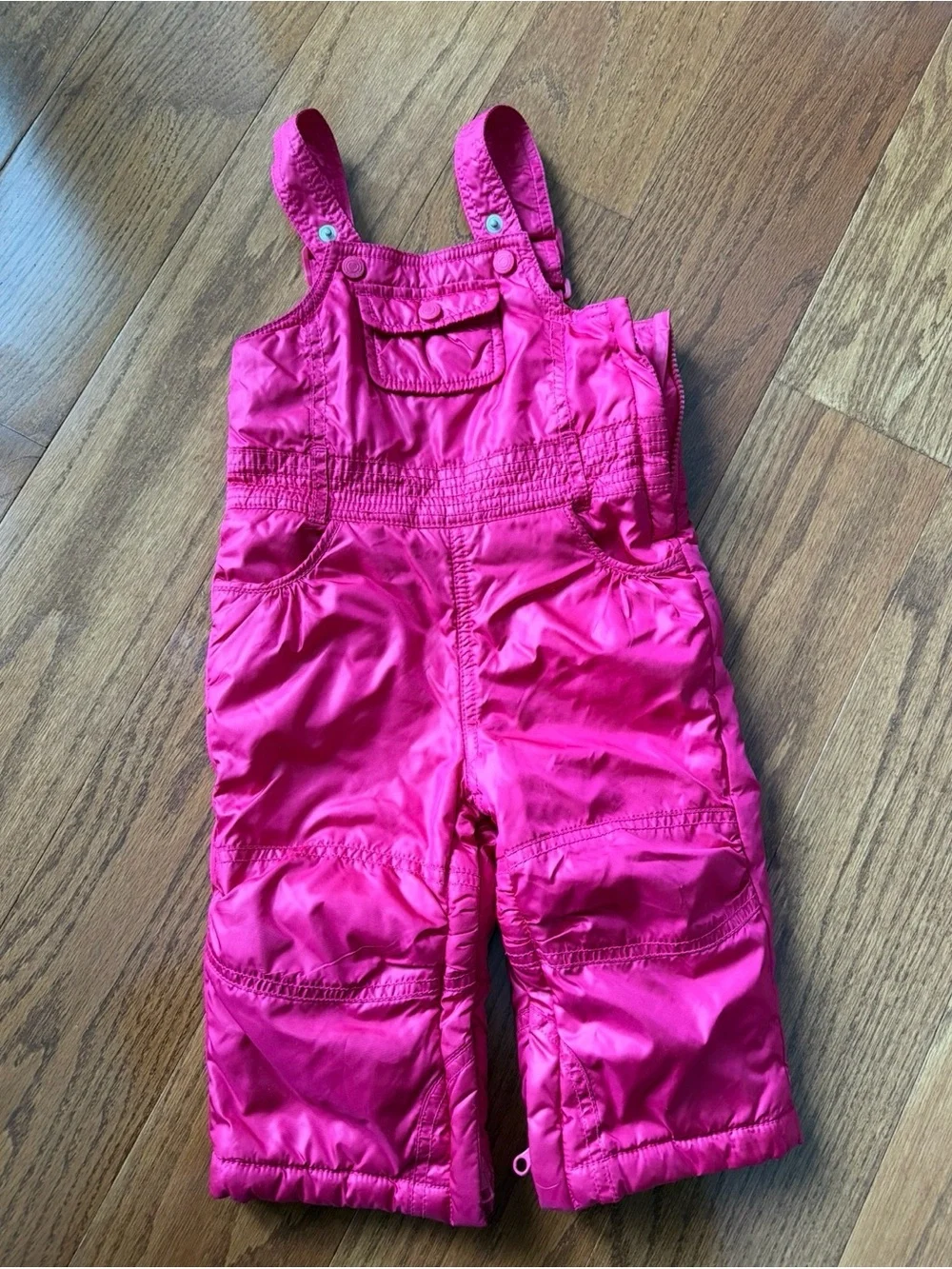 Gap Toddler Pink Snow Bib Snow Pant Overalls Size 12-18months with front pocket